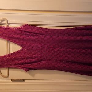 Marc Bouwer Purple overlay Lace Dress